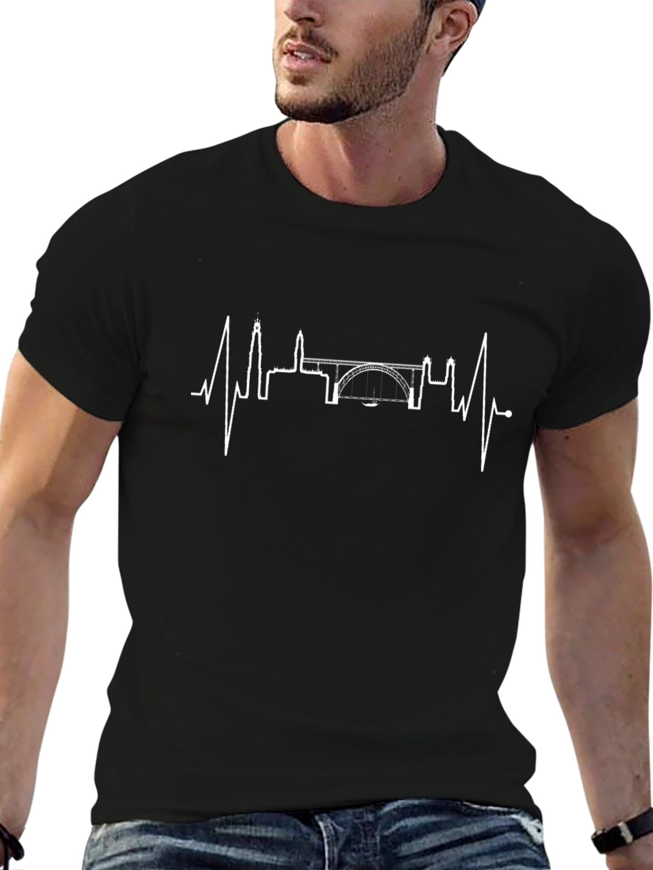 Heartbeat City Black T-Shirt