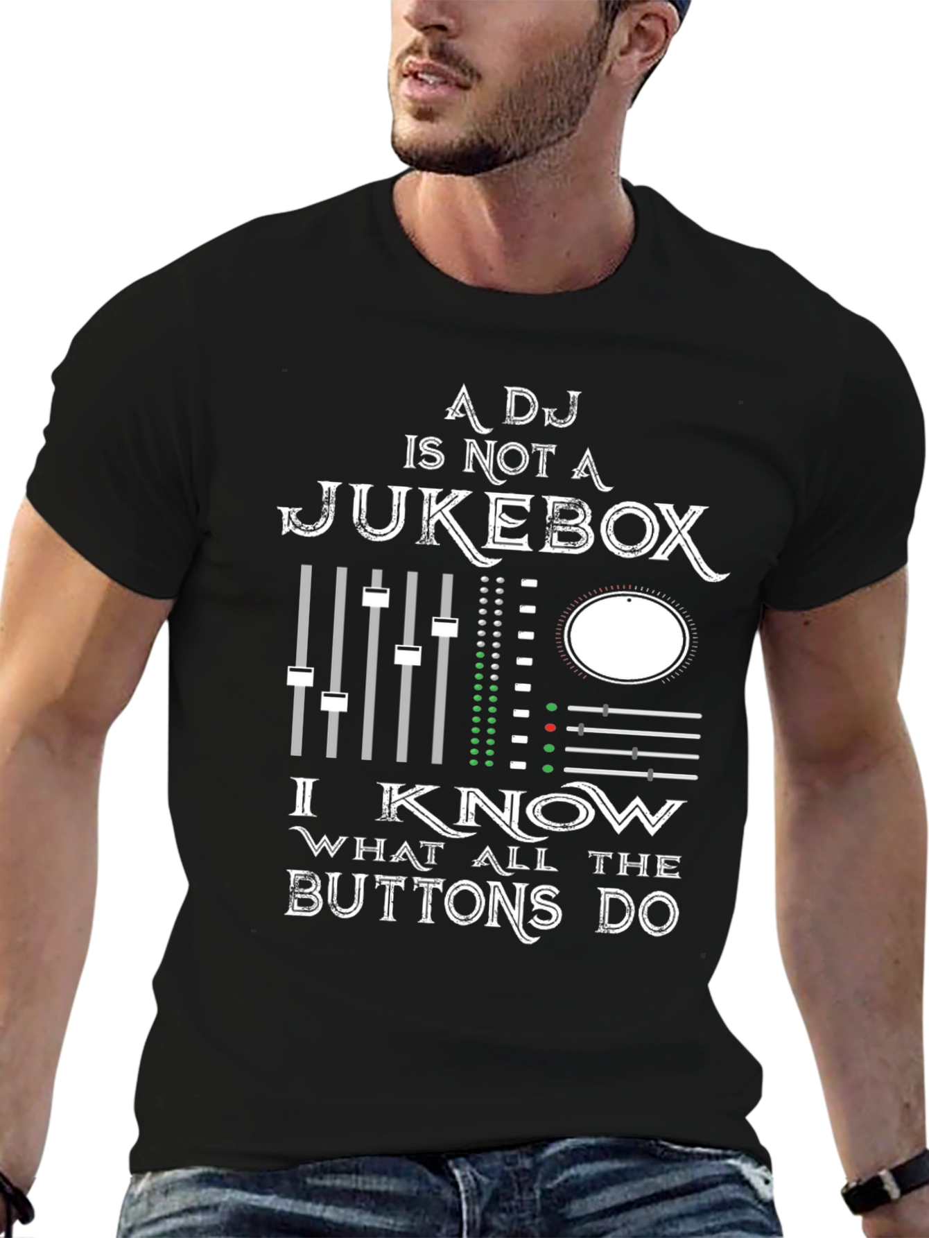 DJ Jukebox T-Shirt - Know Your Buttons!