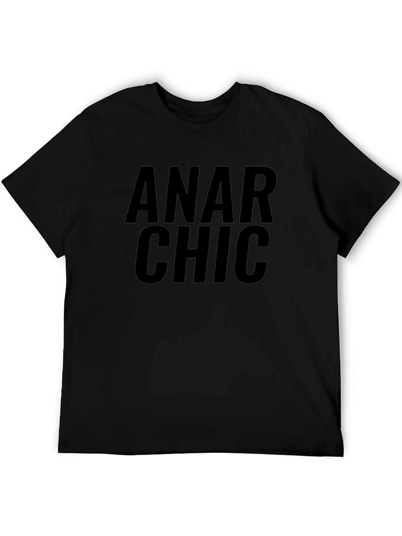 Anar Chic Mens Black T-Shirt