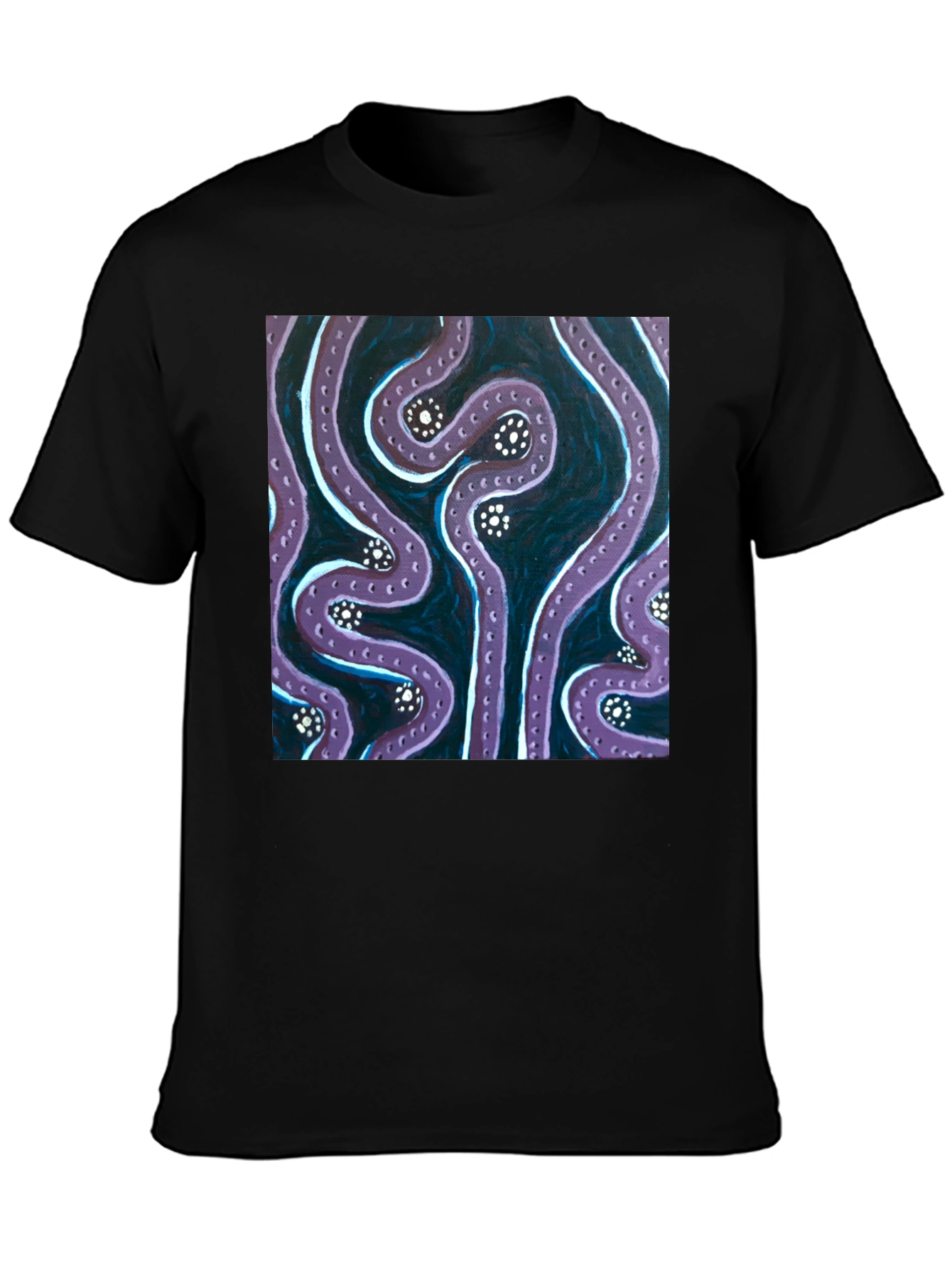 Abstract Tentacle Art Black T-Shirt