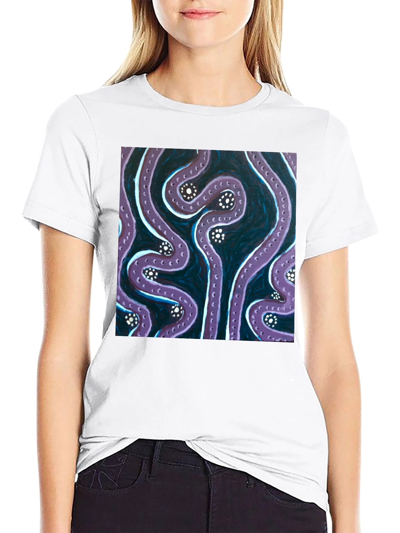 Abstract Tentacle Art Black T-Shirt