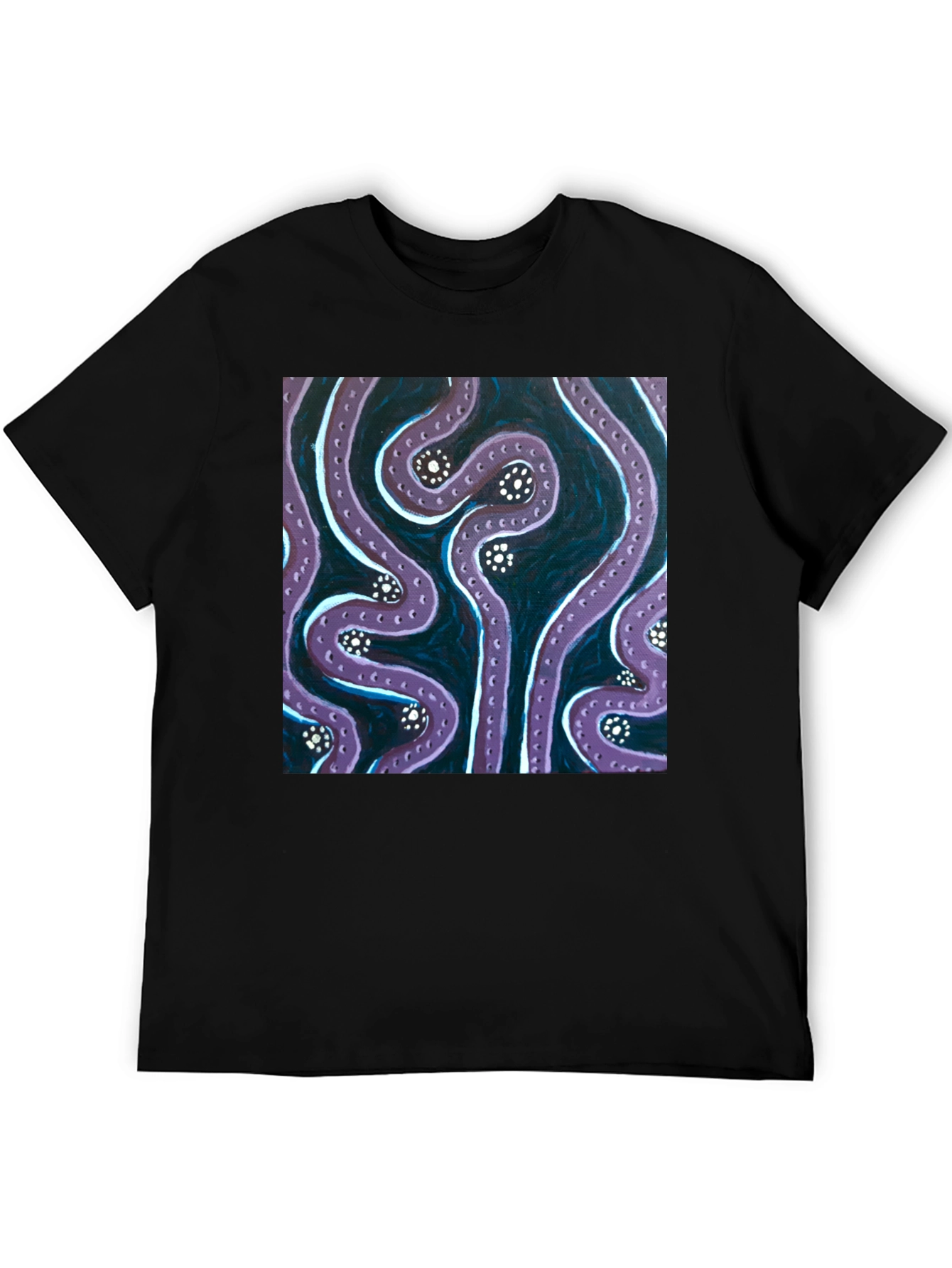 Abstract Tentacle Art Black T-Shirt