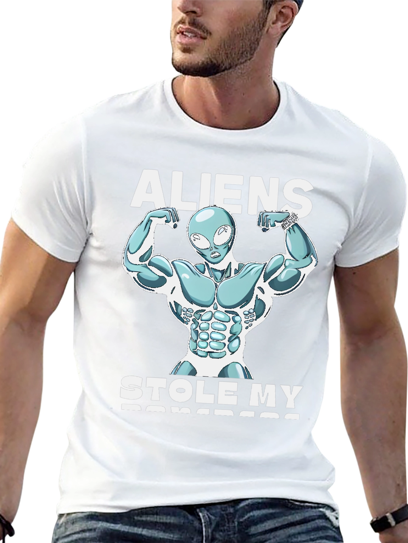 Aliens Stole My Barbells T-Shirt
