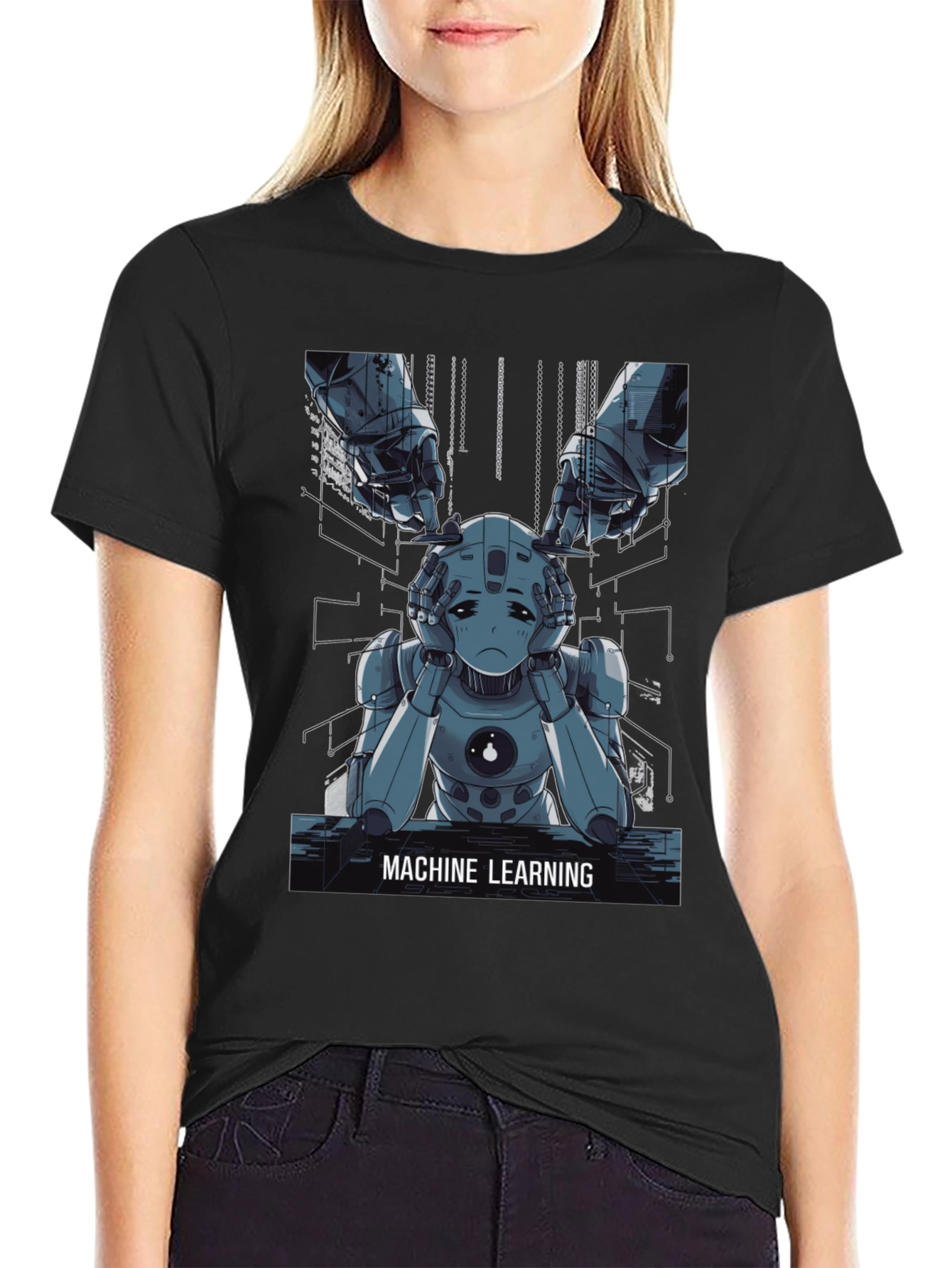Machine Learning Robot Graphic Tee