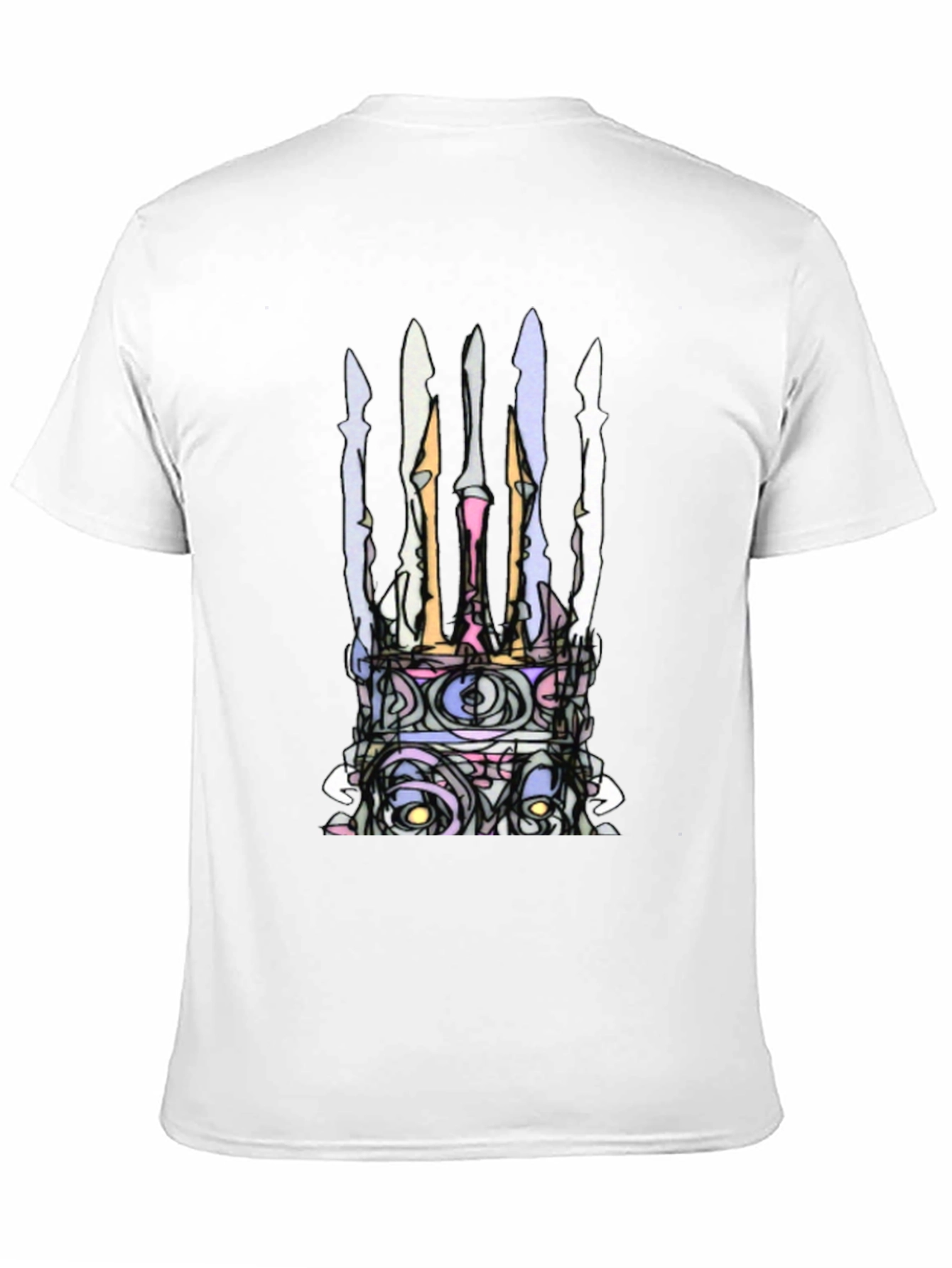 Abstract Crown Graphic Black T-Shirt