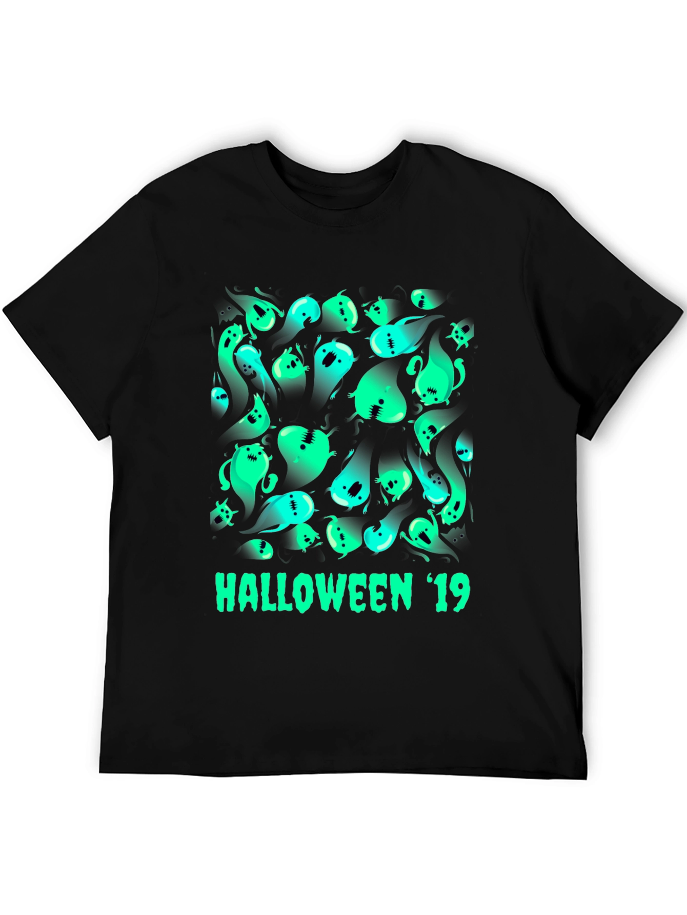 Halloween 19 Ghost Graphic Tee - Black