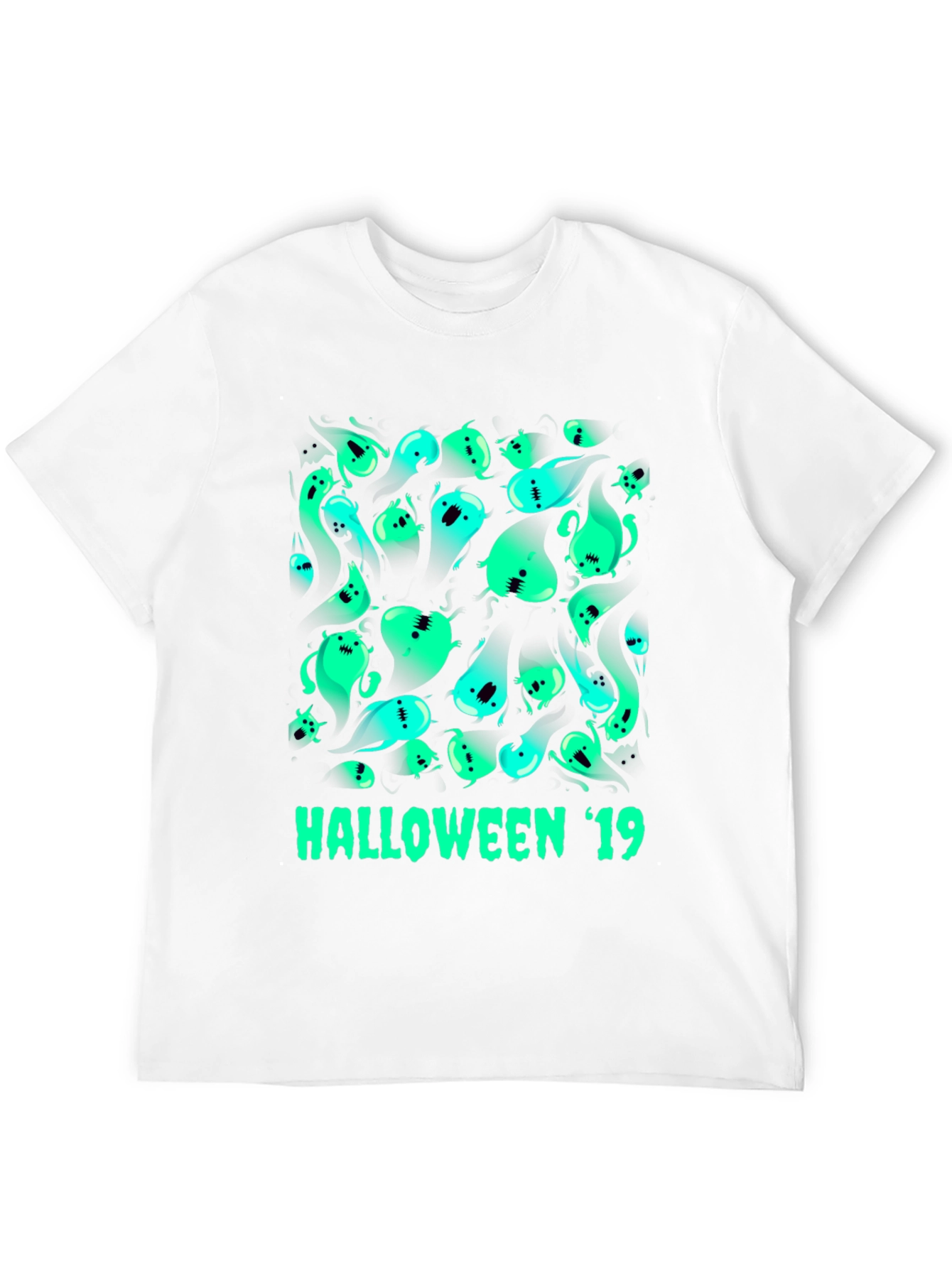 Halloween 19 Ghost Graphic Tee - Black