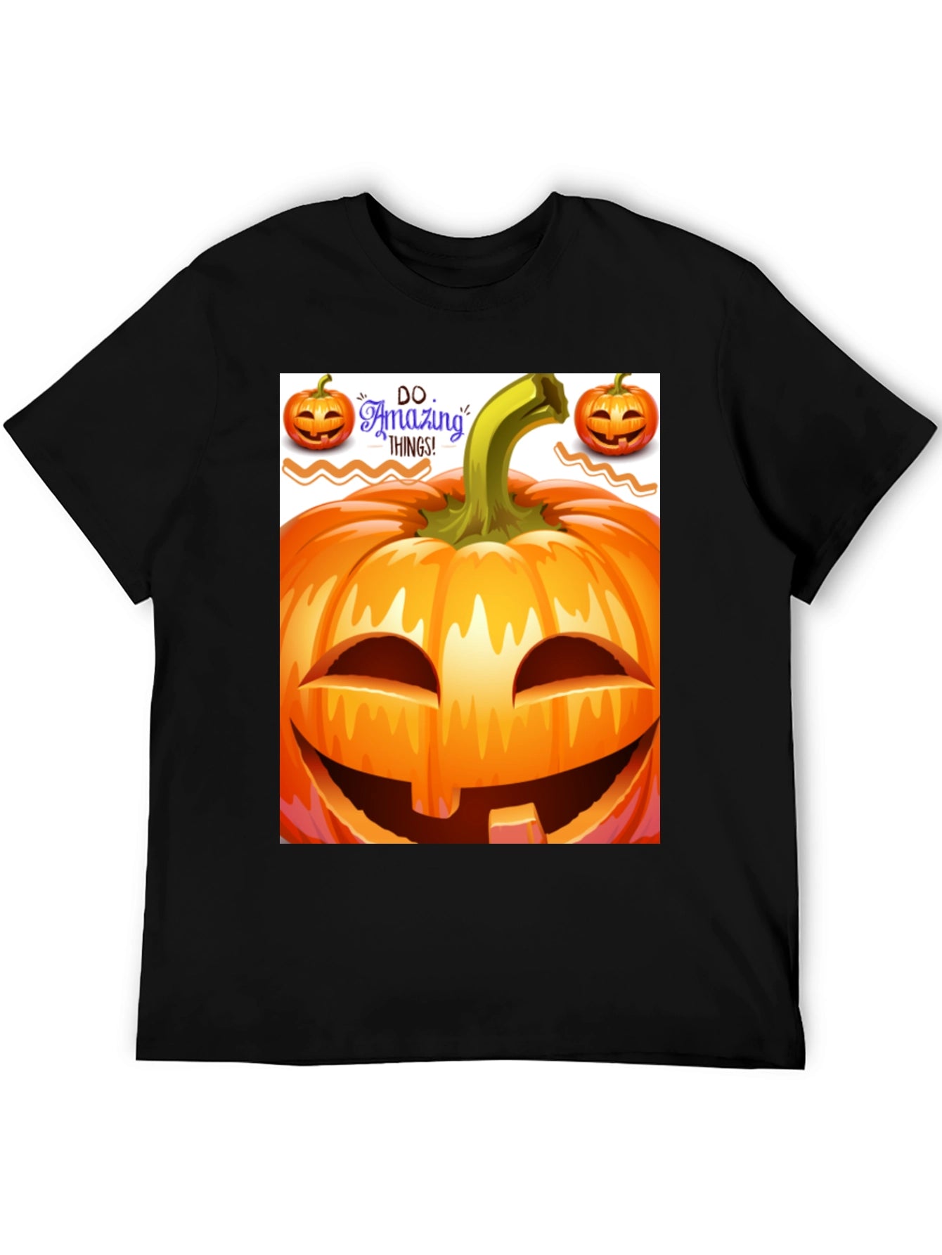 Halloween Pumpkin Graphic Tee - Spooky Season Style