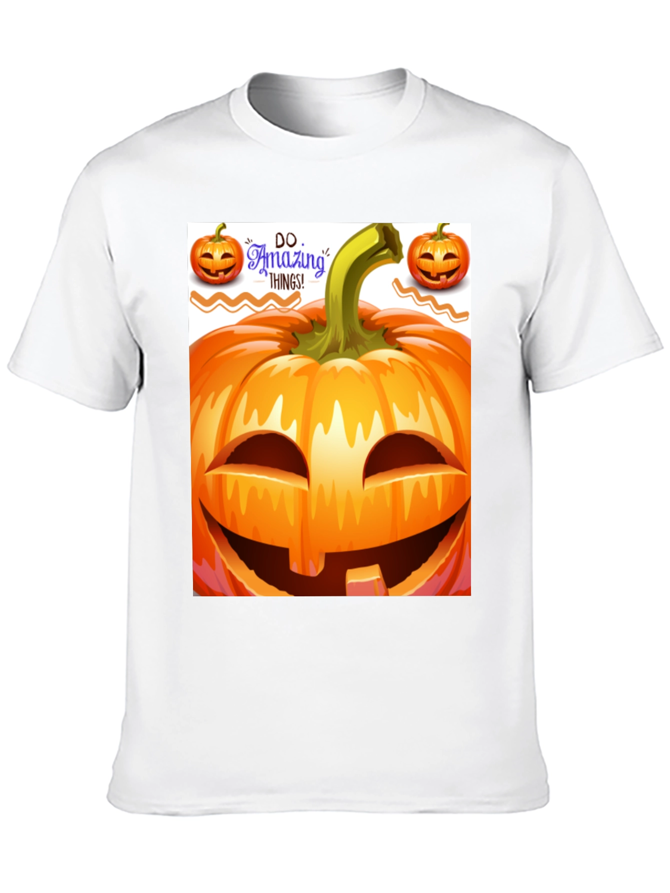 Halloween Pumpkin Graphic Tee - Spooky Season Style