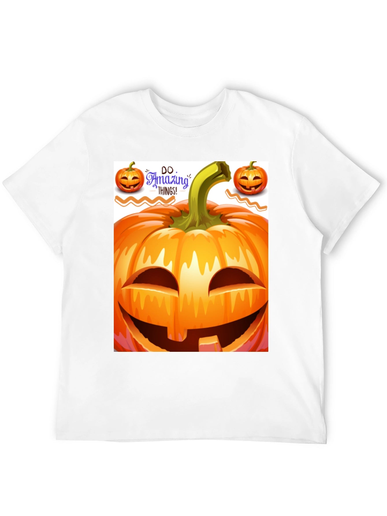 Halloween Pumpkin Graphic Tee - Spooky Season Style