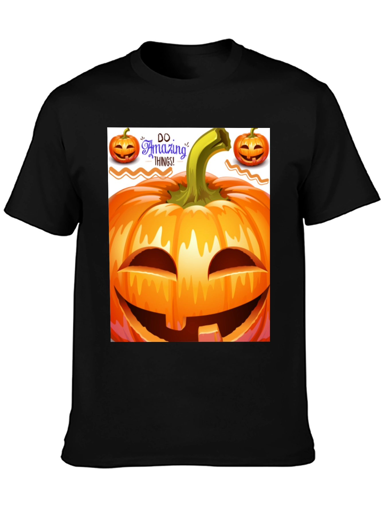 Halloween Pumpkin Graphic Tee - Spooky Season Style