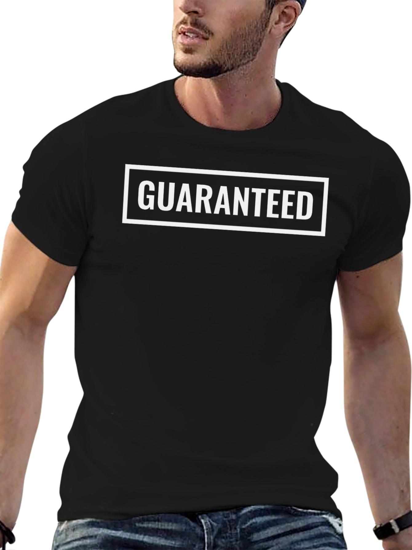 Guaranteed Graphic Print Black T-Shirt