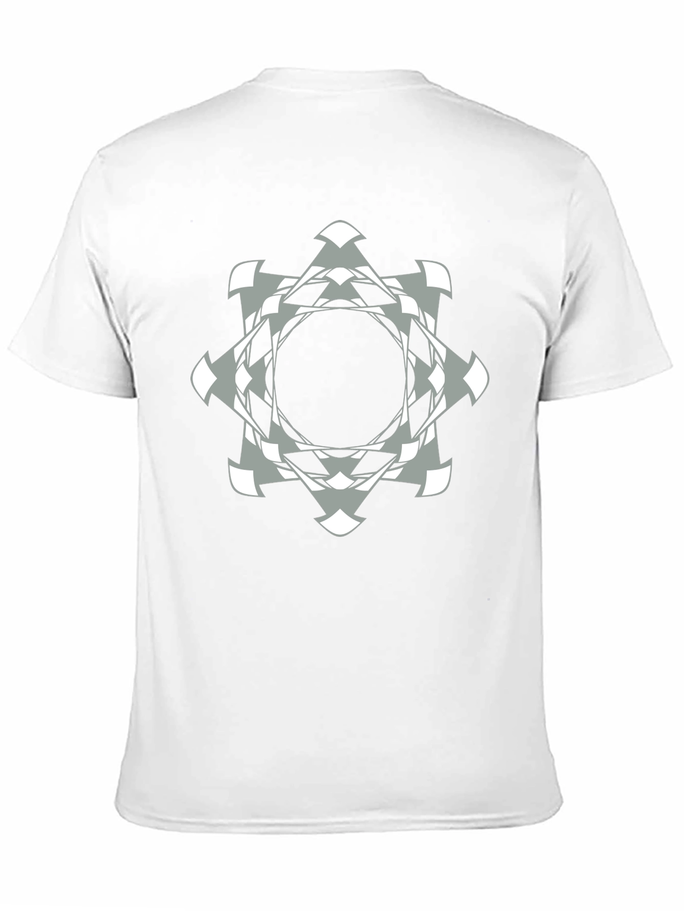 Abstract Geometric Graphic Print Black T-Shirt