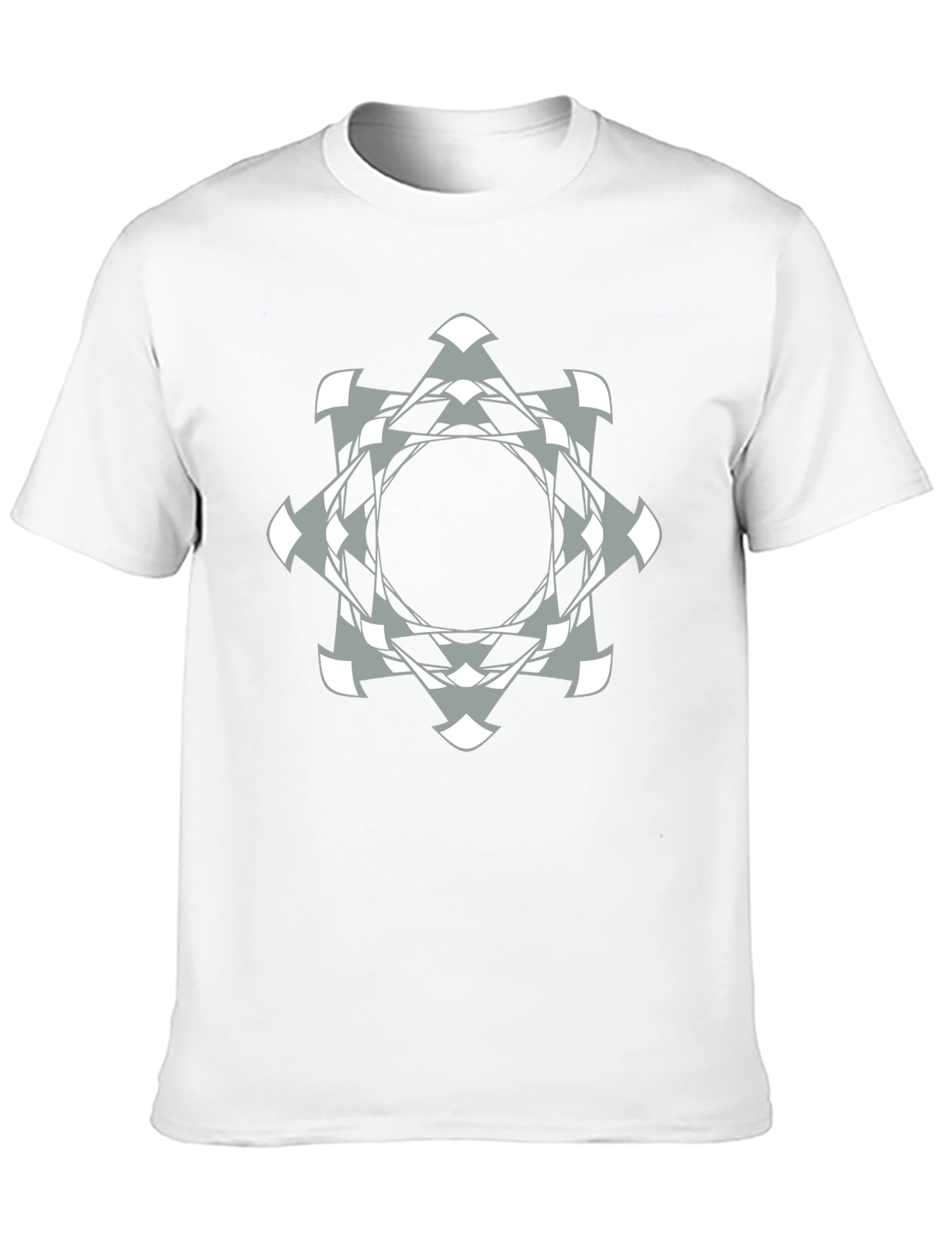 Abstract Geometric Graphic Print Black T-Shirt