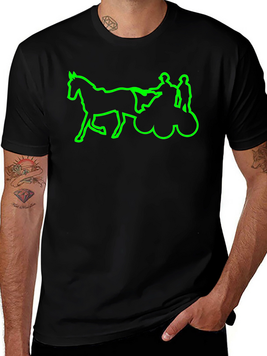 Green Horse & Carriage T-Shirt