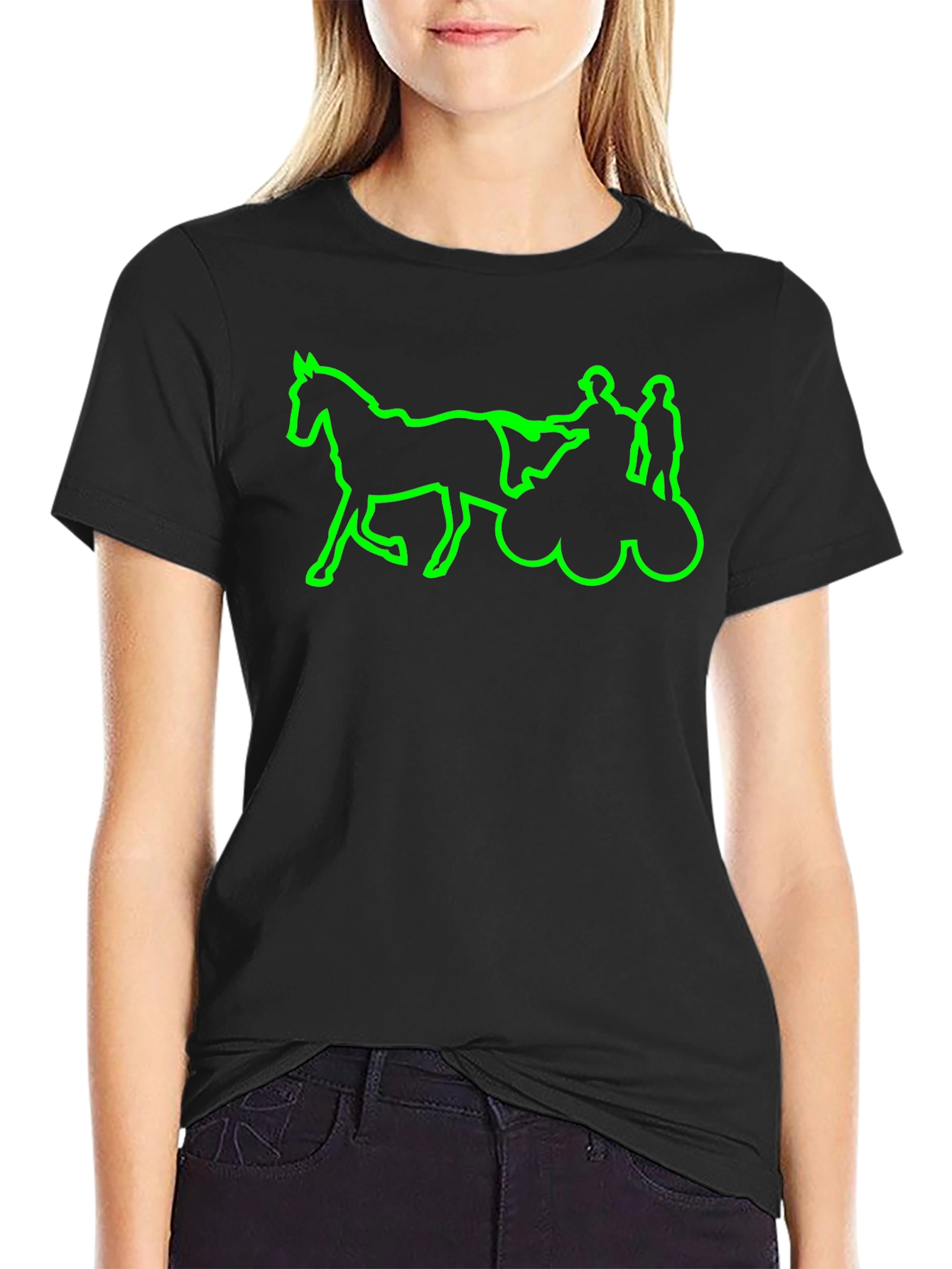 Green Horse & Carriage T-Shirt