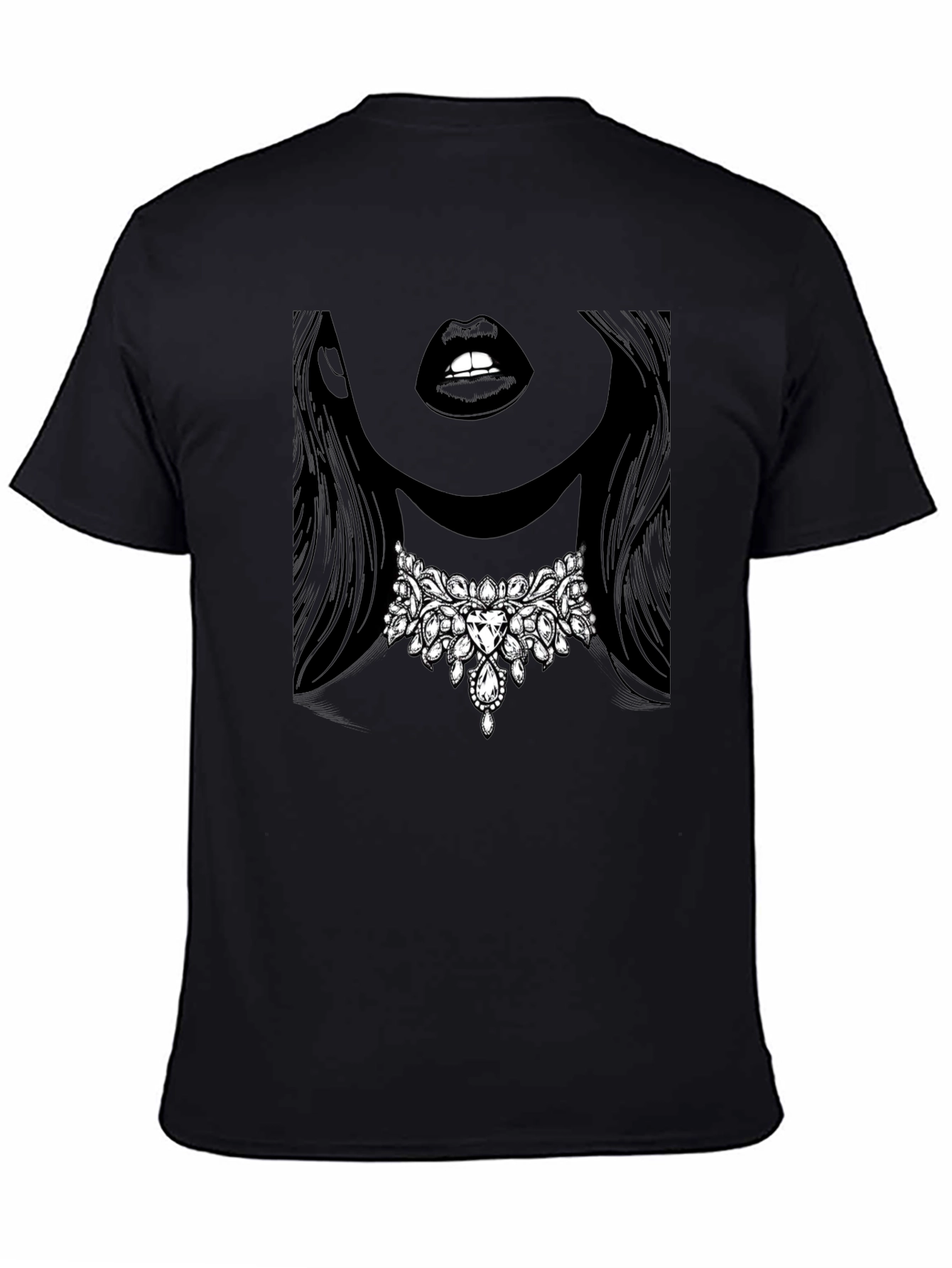 Glamorous Jewel Lips Graphic Tee - Unisex