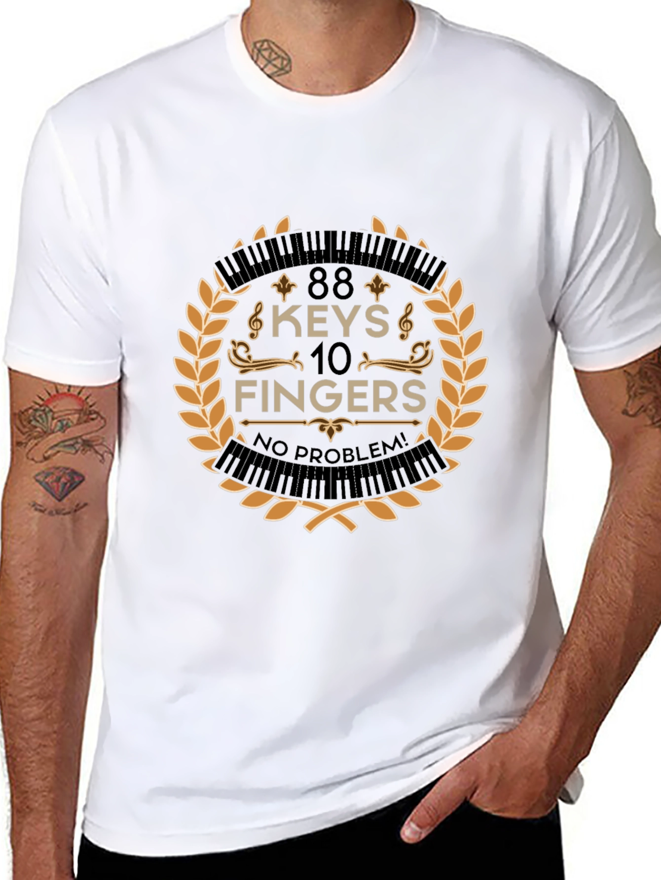 88 Keys 10 Fingers No Problem T-Shirt