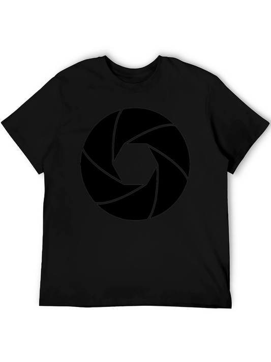 Aperture Lens Graphic Tee - Black Cotton Blend