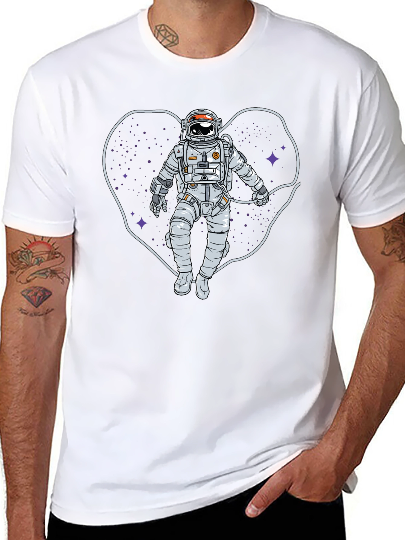 Astronaut Heart Space T-Shirt