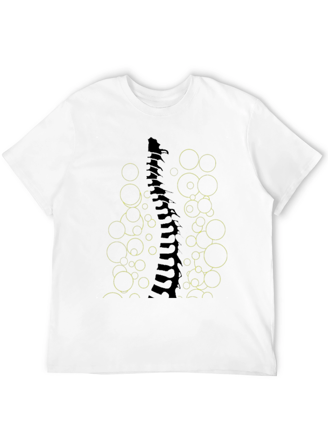 Abstract Spine Graphic Tee - Modern Art T-Shirt