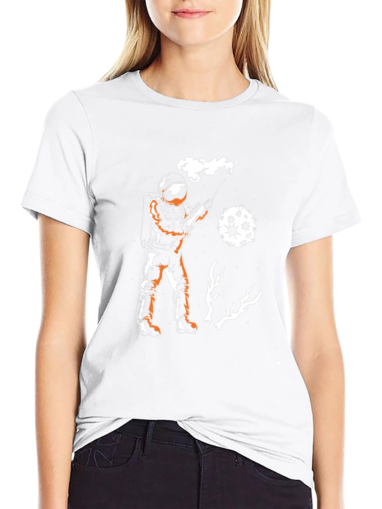Astronaut Moon Shot T-Shirt - Black Graphic Tee