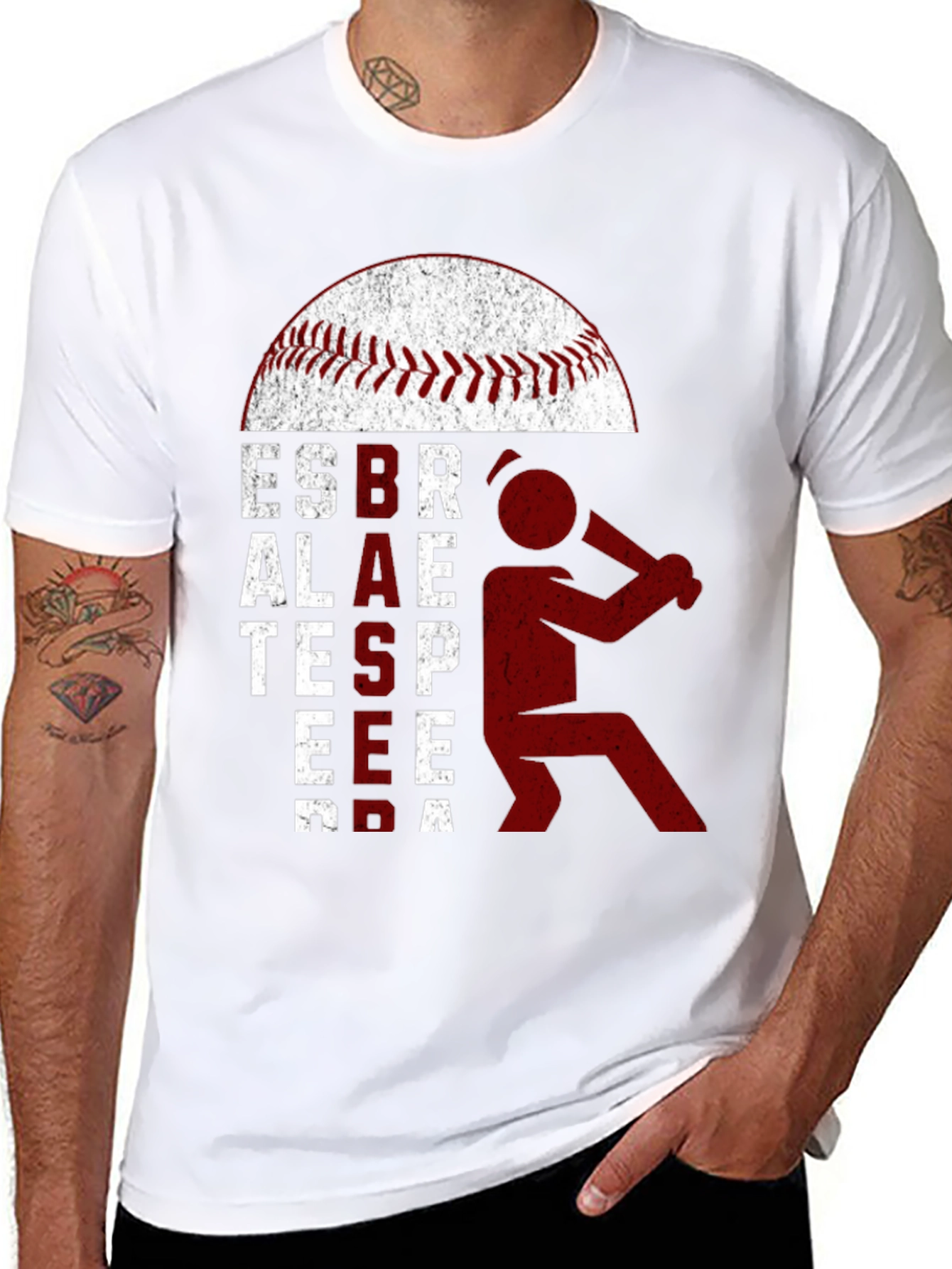 Baseball Player Graphic Tee - Strike Zone Comfort
