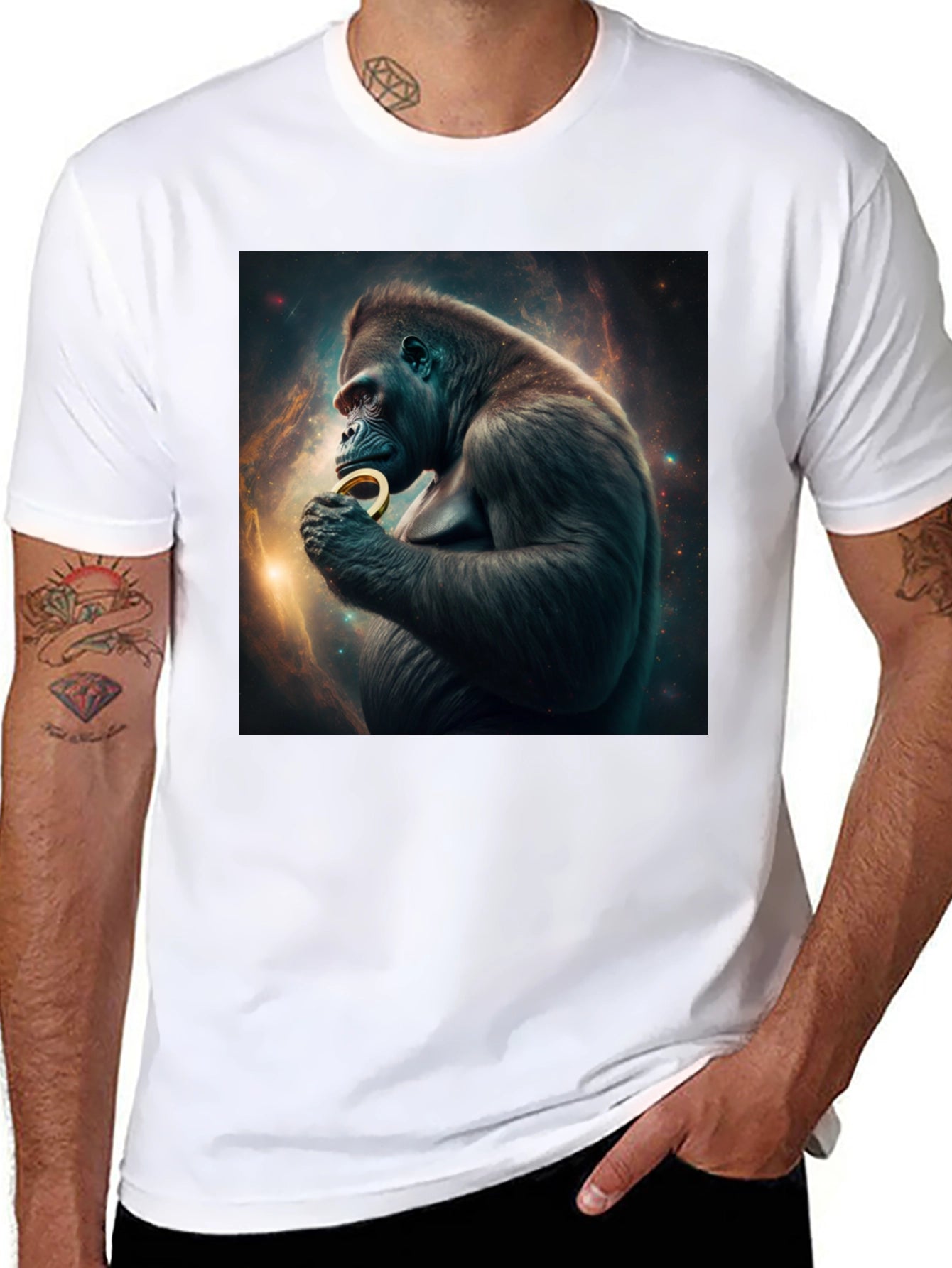 Gorilla Astronaut T-Shirt - Cool Space Ape Design