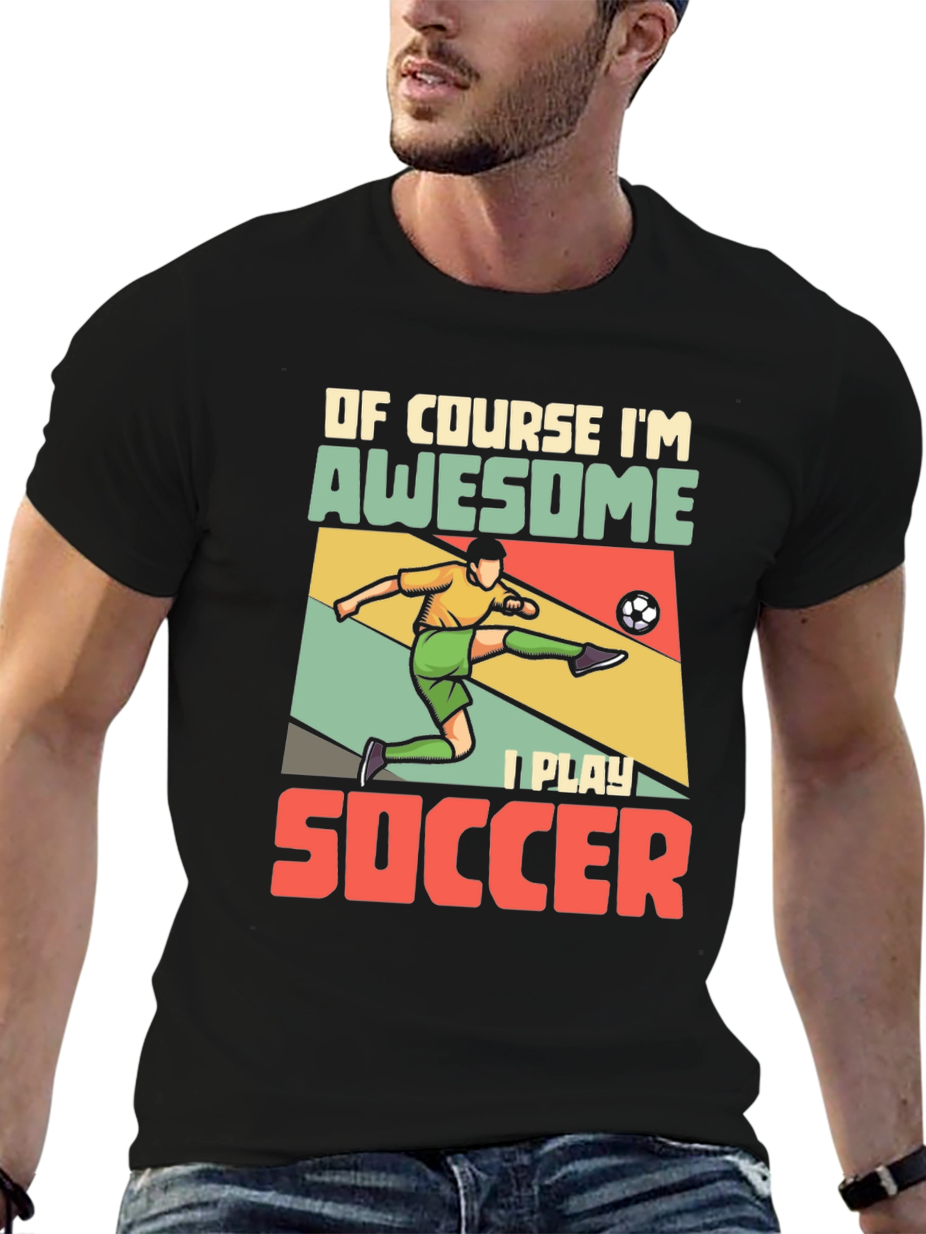 Awesome Soccer Player Graphic Tee