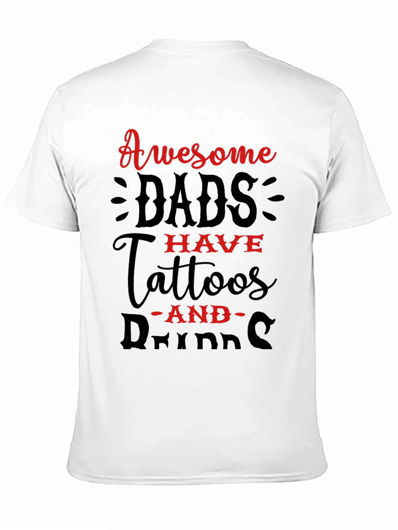 Awesome Dads T-Shirt: Tattoos and Drinks