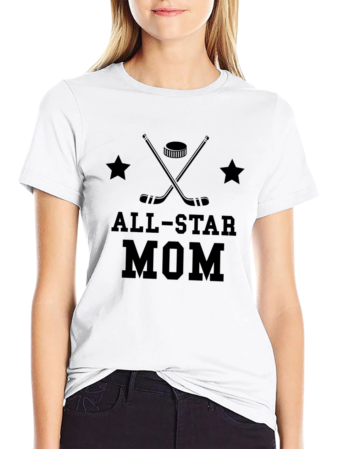 All-Star Mom T-Shirt Hockey Design