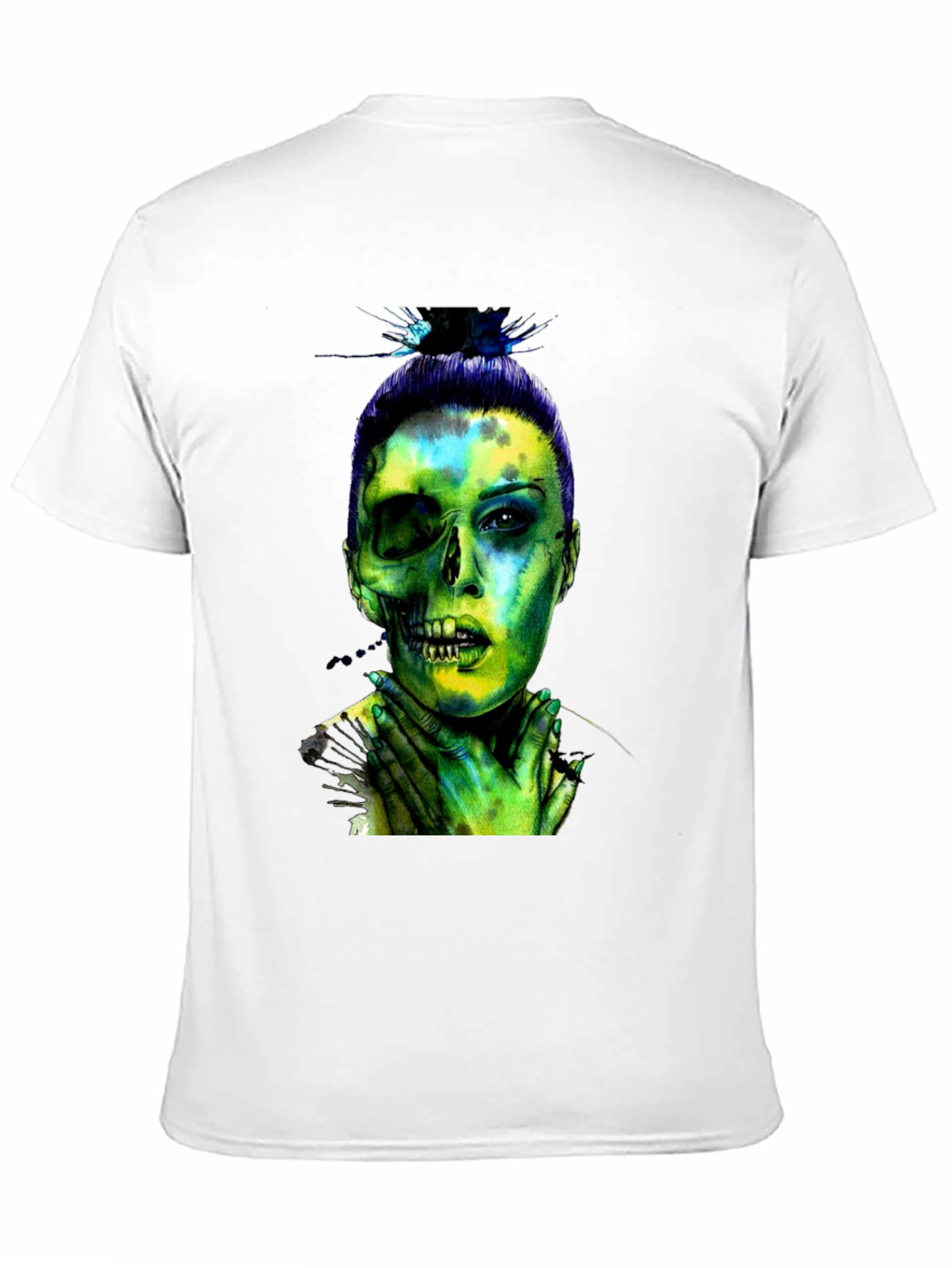 Half Zombie Woman Graphic T-Shirt