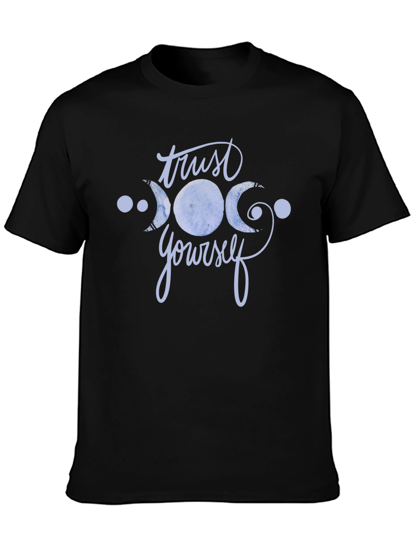 Trust Yourself Moon Phase Black T-Shirt