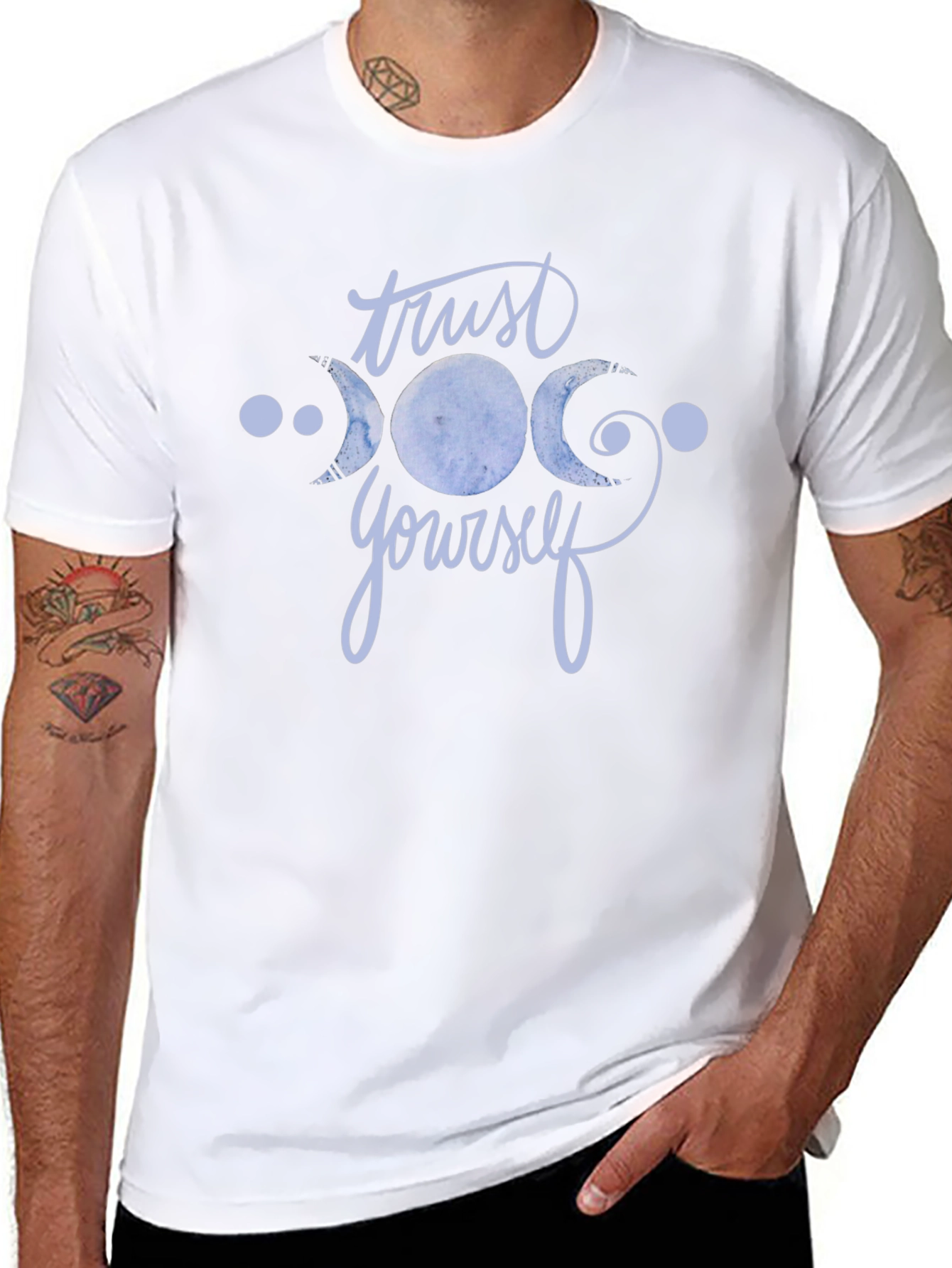 Trust Yourself Moon Phase Black T-Shirt