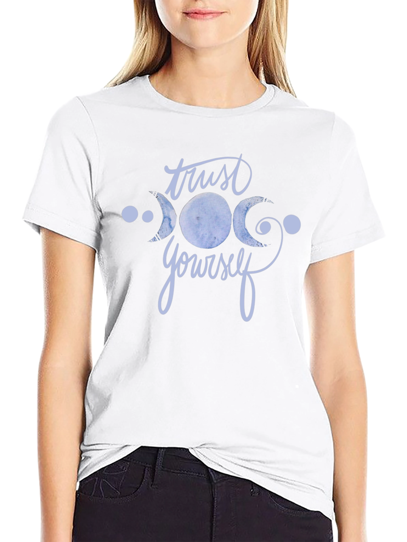 Trust Yourself Moon Phase Black T-Shirt