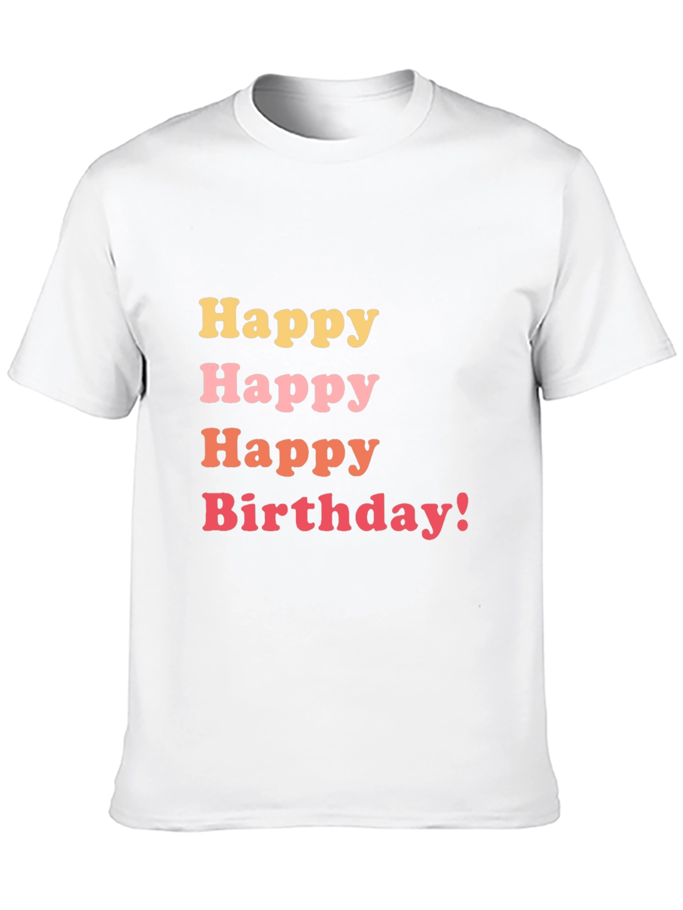 Happy Birthday Graphic Tee - Black Cotton T-Shirt