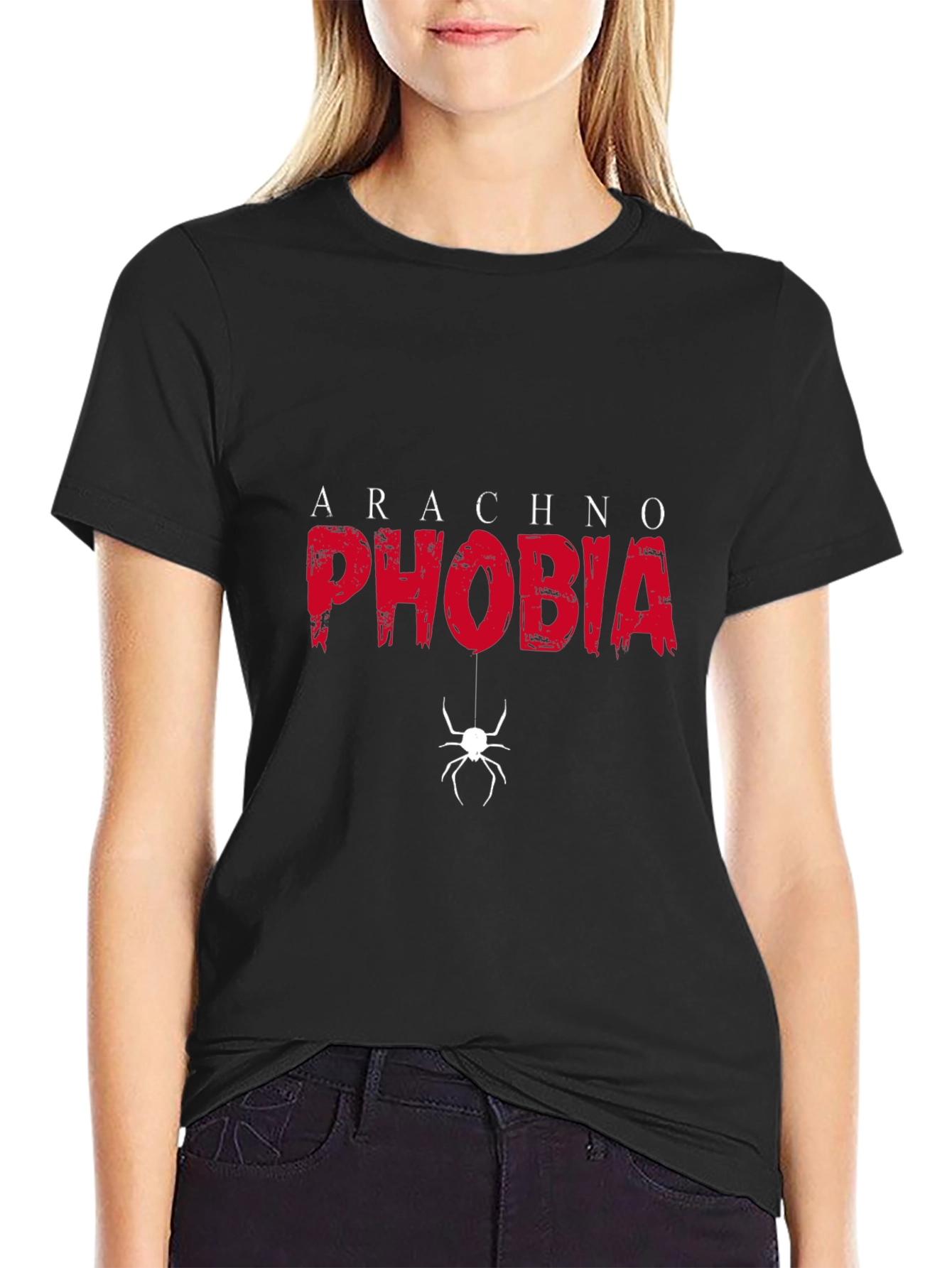 Arachnophobia Graphic Tee - Black Cotton T-Shirt
