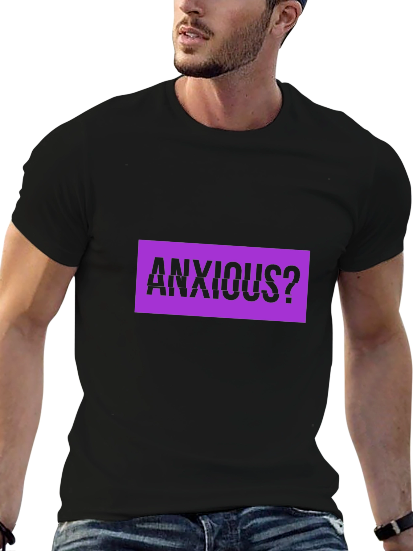 Anxious? Graphic Tee - Black Cotton T-Shirt