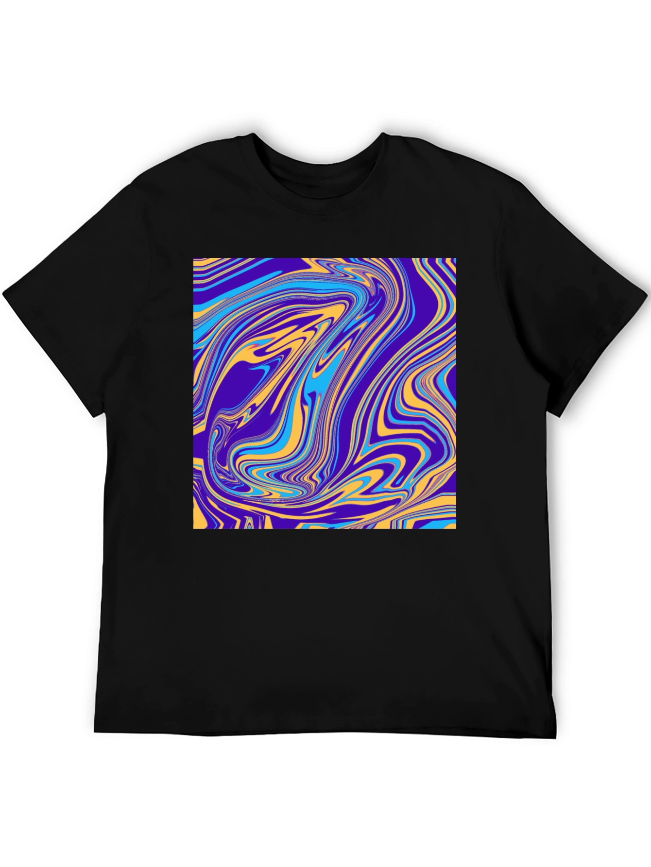 Abstract Swirl Graphic Tee - Modern Artistic Design