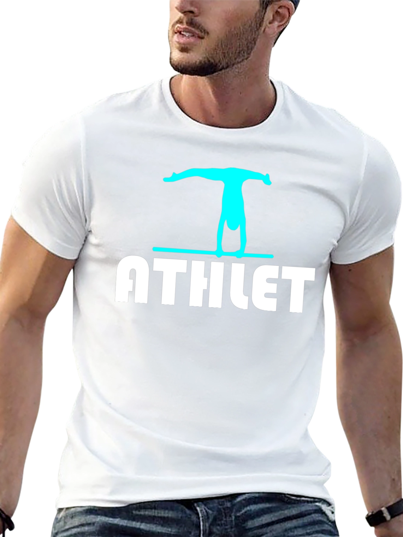 Athlete Graphic T-Shirt - Black Cotton Tee