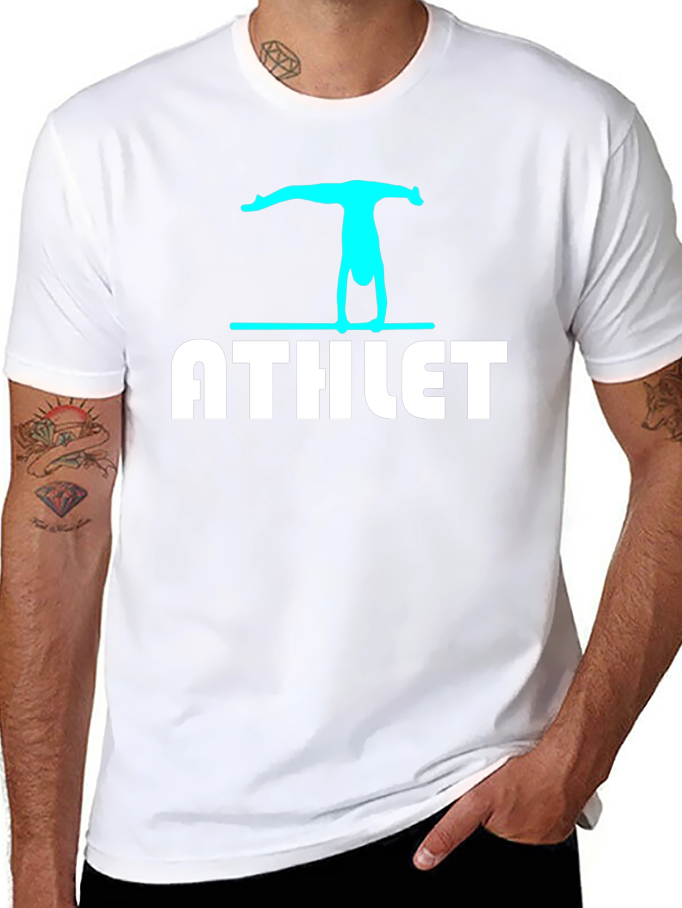 Athlete Graphic T-Shirt - Black Cotton Tee