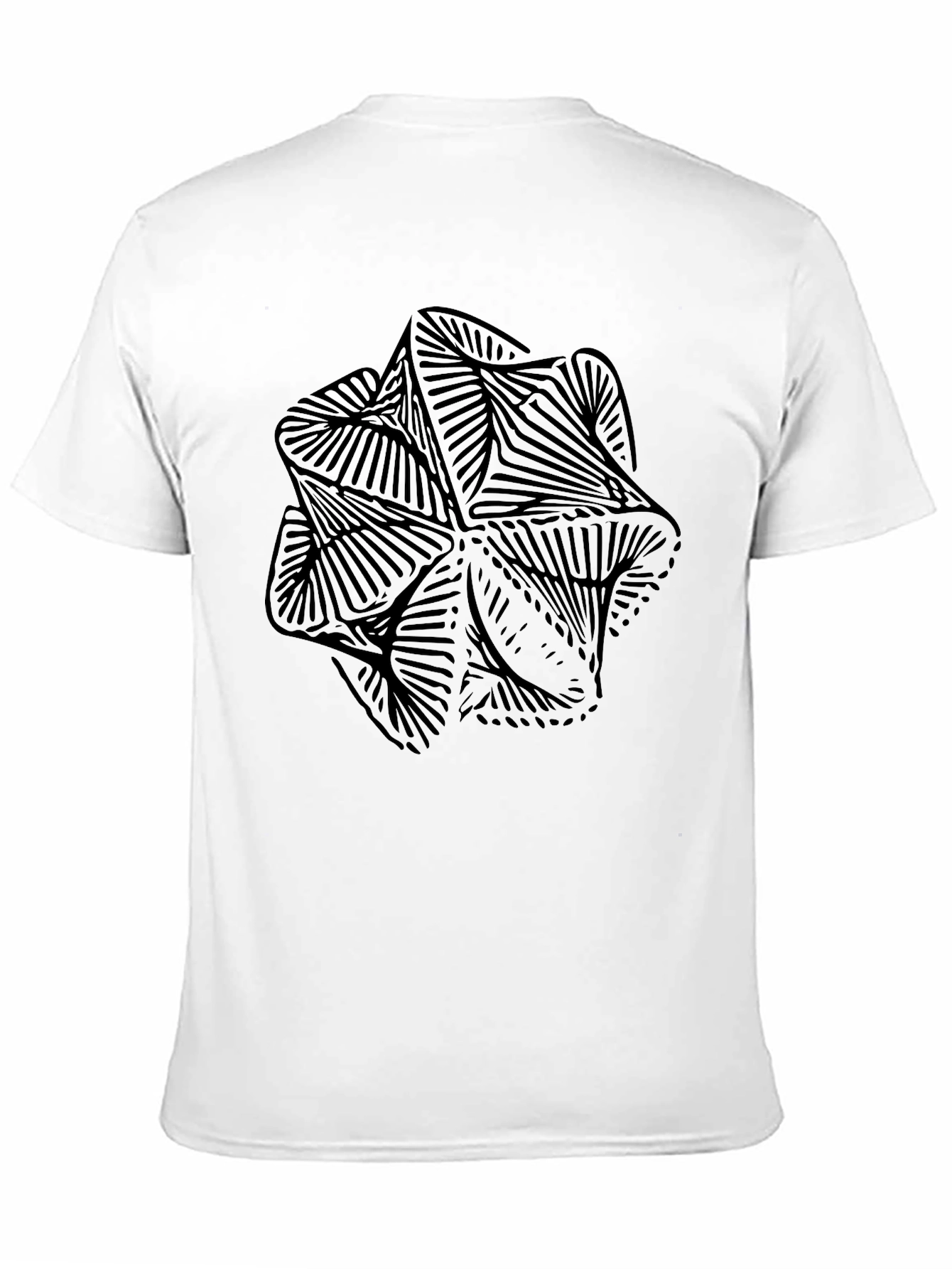 Abstract Geometric Graphic Black T-Shirt
