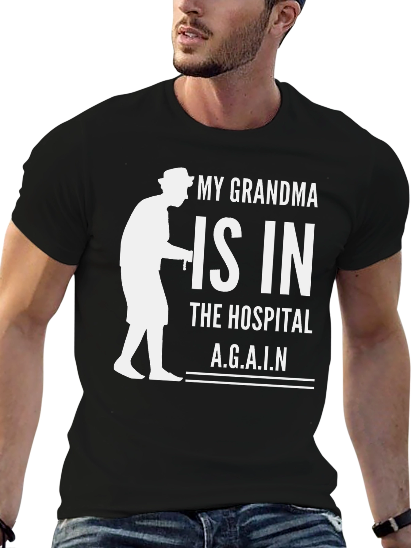 Grandma in Hospital Graphic T-Shirt
