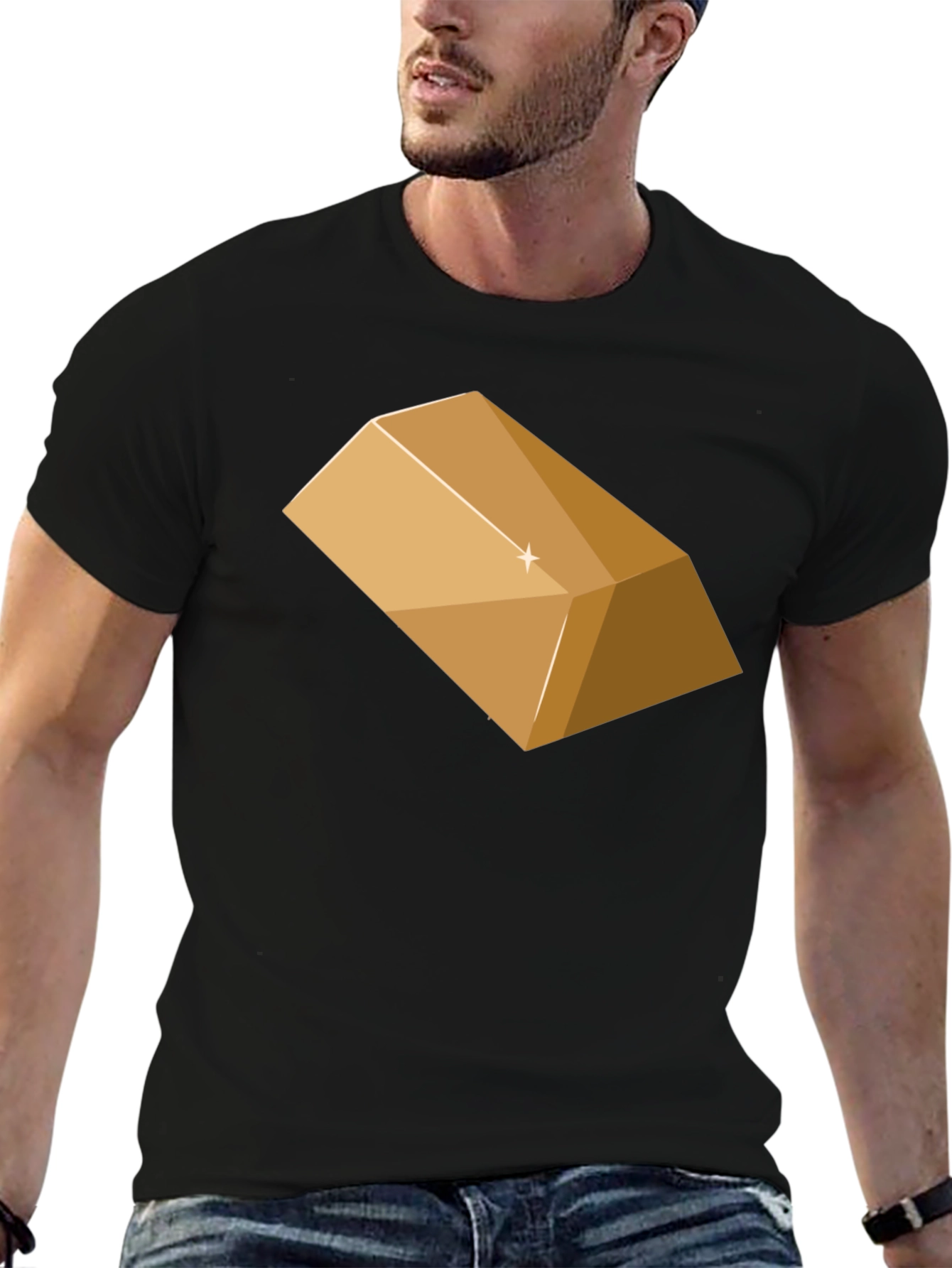Gold Bar Graphic T-Shirt - Mens