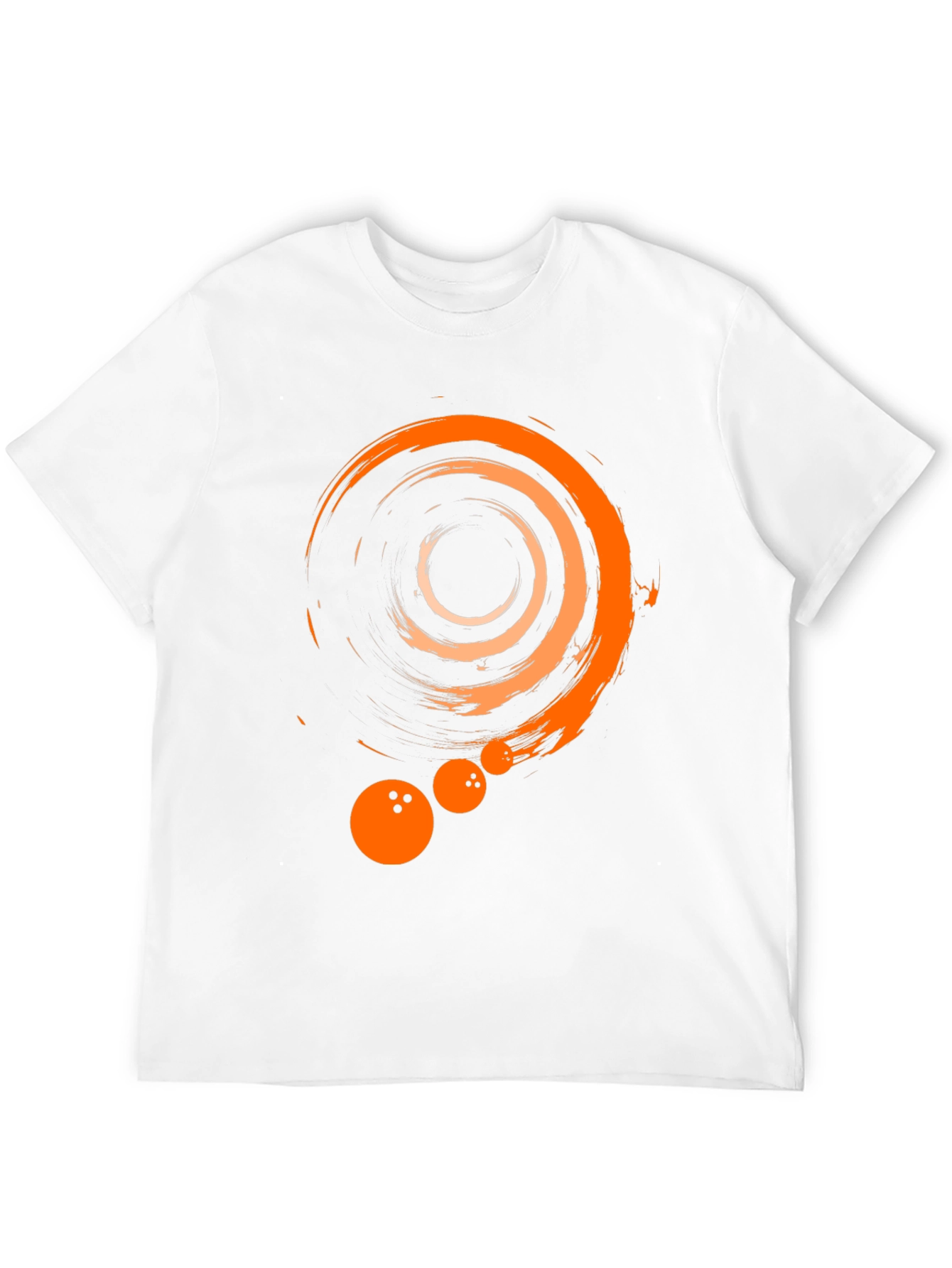 Abstract Bowling Graphic Tee - Black