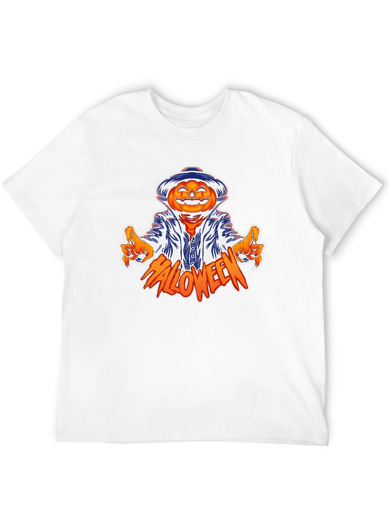 Halloween Pumpkin Character Graphic Tee - Mens