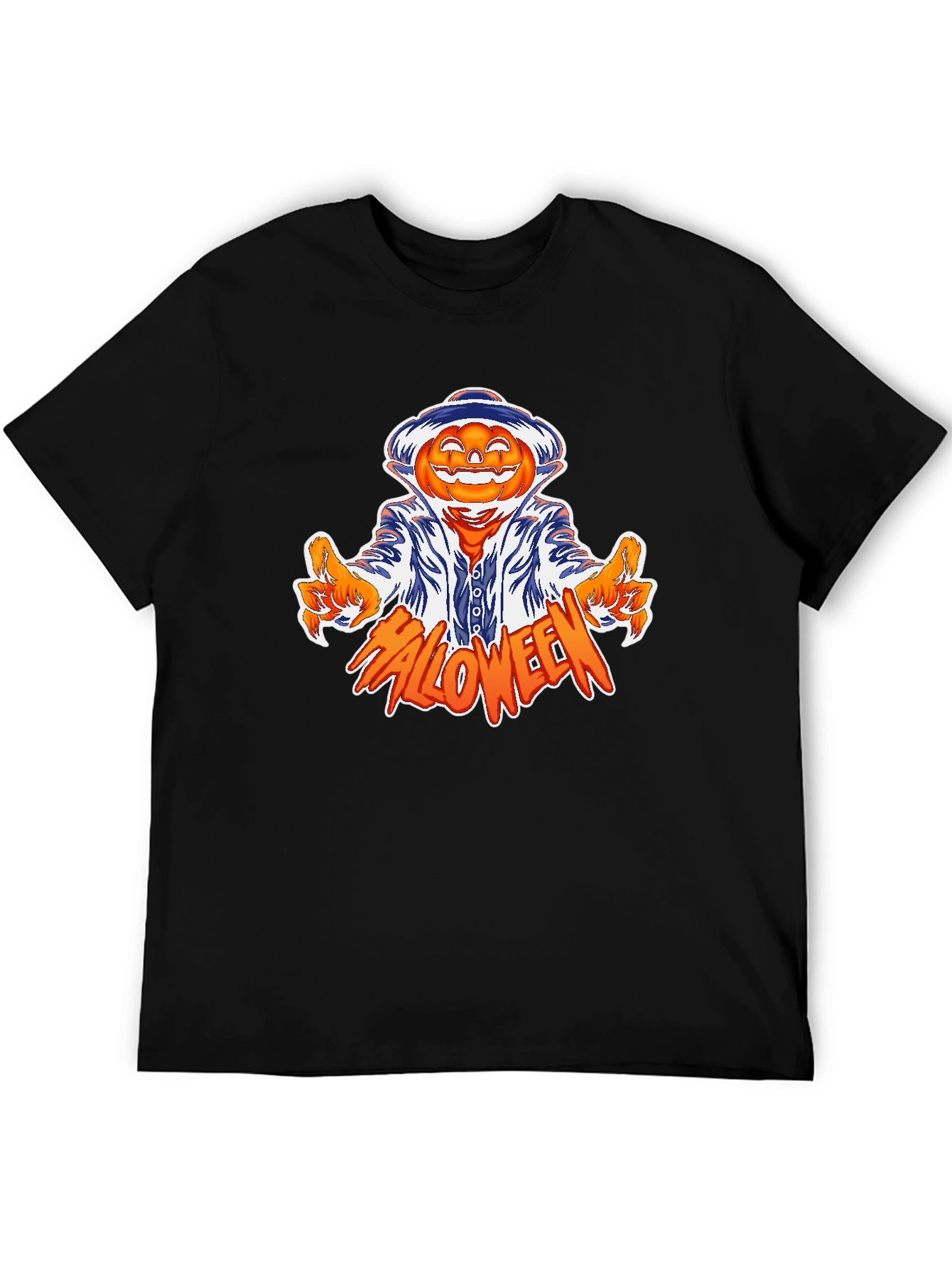 Halloween Pumpkin Character Graphic Tee - Mens