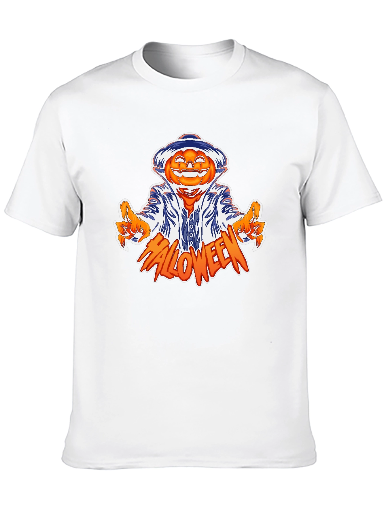 Halloween Pumpkin Character Graphic Tee - Mens
