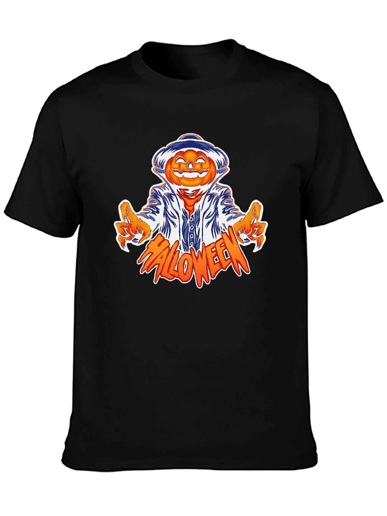 Halloween Pumpkin Character Graphic Tee - Mens