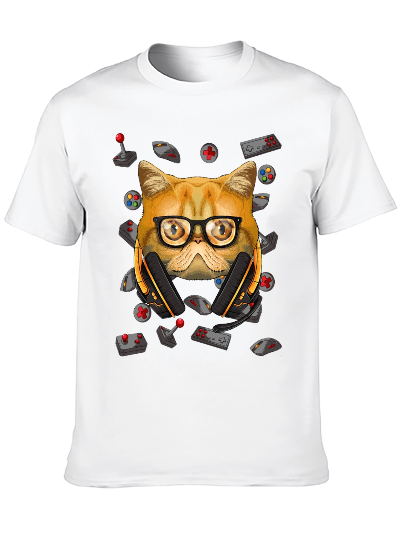 Gamer Cat T-Shirt - Funny Graphic Tee
